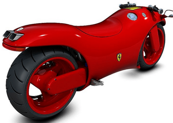 造型独特的法拉利摩托车，动力不输四轮跑车